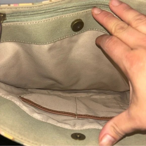 St Johns Bay Shoulder purse Striped Multicolor Tote Bag Beach - Picture 5 of 16